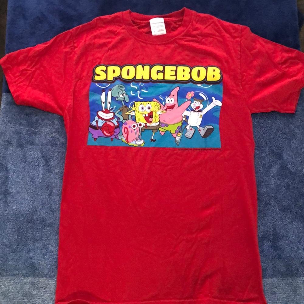 Red SpongeBob t shirt